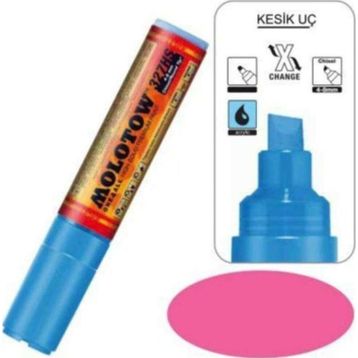Molotow 216008 One4All 327HS Kesik Uç Marker 4-8 mm N:200 Neon Pink Çizim Kalemi