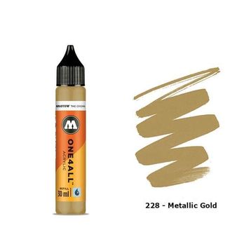 Molotow One4All 30 ml Metallic Gold 228 Akrilik Refill