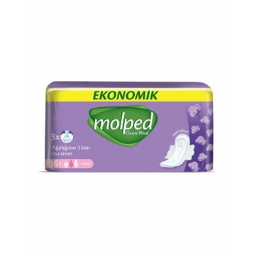Molped Classic Thick Hijyenik Ped Uzun 16 Adet