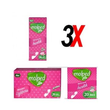 Molped Duş Ferahlığı 3x20 Adet Günlük Ped