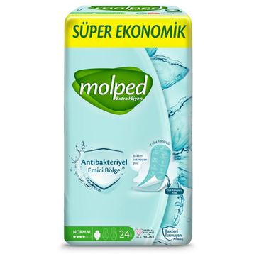 Molped Extra Hijyen Antibakteriyel 24'lü Normal Ped