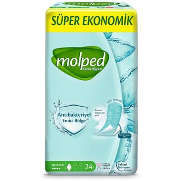 Molped Extra Hijyen Antibakteriyel 24'lü Normal Ped