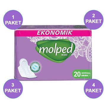 Molped Maxi Kanatlı 20'li Normal Ped