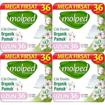 Molped Pure & Soft 4'lü 144 Adet Uzun Ultra Hijyenik Ped