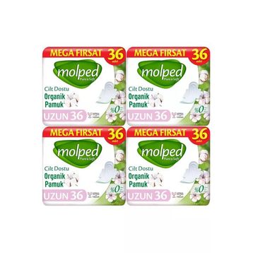 Molped Pure & Soft 4'lü 144 Adet Uzun Ultra Hijyenik Ped