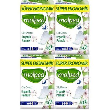 Molped Pure Soft 4x16 Adet Gece Süper Ekonomik Ped