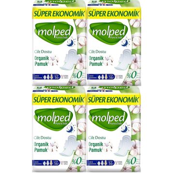 Molped Pure Soft 4x16 Adet Gece Süper Ekonomik Ped