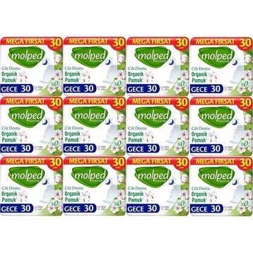 Molped Pure Soft Gece 12x30 Adet Hijyenik Ped