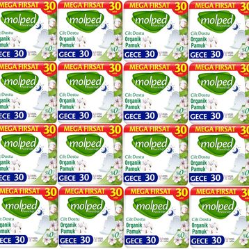 Molped Pure Soft Gece 24x30 Adet Hijyenik Ped