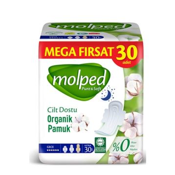 Molped Pure Soft Mega Fırsat Gece Ultra 30'lu Ped