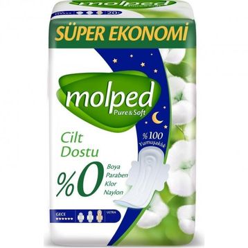 Molped Pure Soft Süper Ekonomi Gece 16'lı Ped