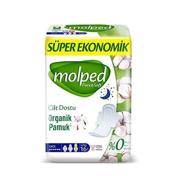 Molped Pure Soft Süper Ekonomi Gece 16'lı Ped