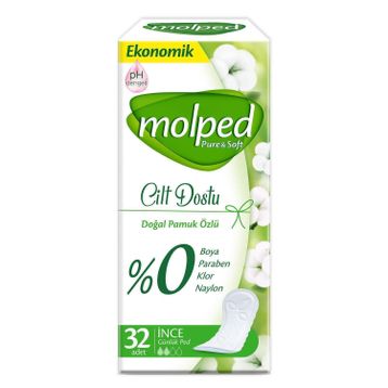 Molped Pure&Soft Cilt Dostu 32'li Günlük Ped
