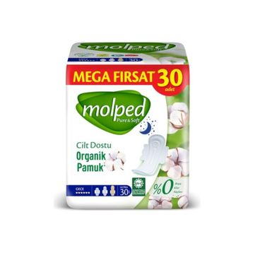 Molped Pure&Soft Mega Fırsat Gece Ultra 2x30'lu Ped