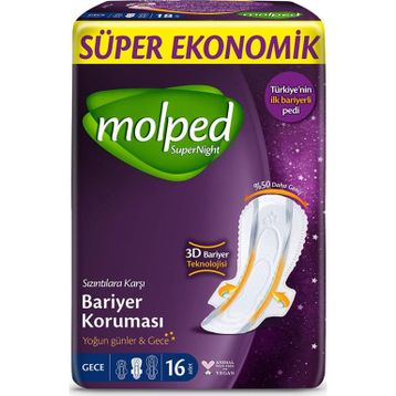 Molped Süper Ekonomik Süpernight Gece 16x6 96 Adet Ped