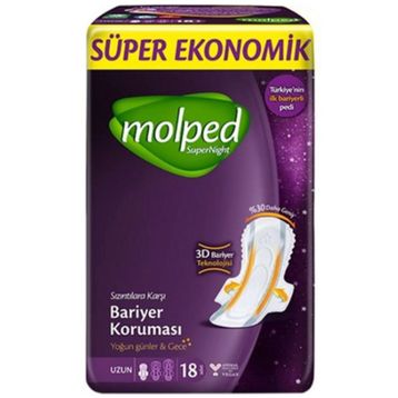 Molped Süper Ekonomik Uzun 18x3 54 Adet Ped