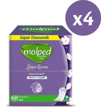 Molped Süper Ekonomik Yoğun Koruma 60x4 Adet Günlük Ped
