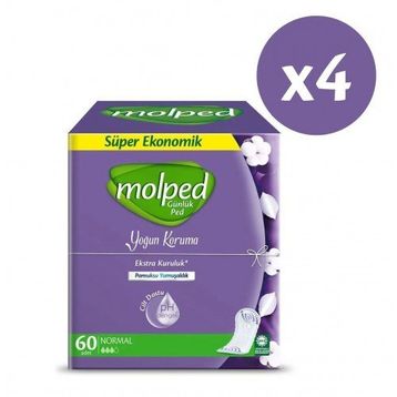 Molped Süper Ekonomik Yoğun Koruma 60x4 Adet Günlük Ped