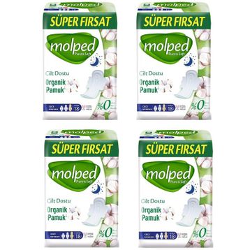 Molped Süper Gece 18x4 72 Adet Ekonomik Süpernight Ped