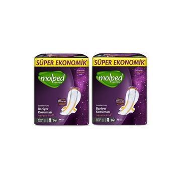 Molped Super Night Yoğun Günler Gece 14x2 Adet Ped