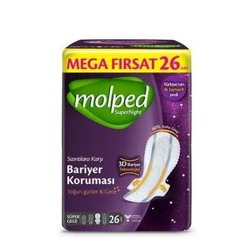 Molped Supernight Ped Süper Gece 26 Adet Ped