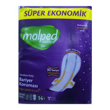 Molped Supernight Süper Ekonomik Gece 14'lü Ped
