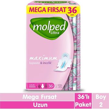 Molped Ultra Anatomik Uzun 36 Adet Hijyenik Ped