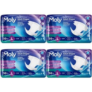 Moly Bel Bantlı Large 120 Adet Hasta Bezi