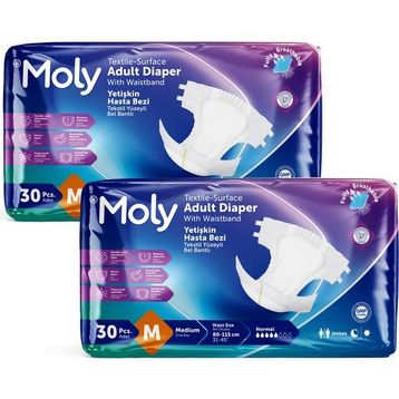 Moly Bel Bantlı Medium 60 Adet Hasta Bezi