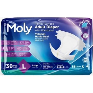 Moly Belbantlı Large 30 Adet Hasta Bezi