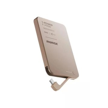 Momax 1-Power F.Pass+ Kahverengi 5000 mAh Battery Pack with Built-in Powerbank