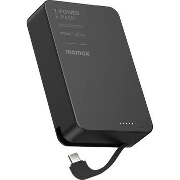 Momax 1-Power F.Pass+ Siyah 20000 mAh Battery Pack with Built-in Powerbank