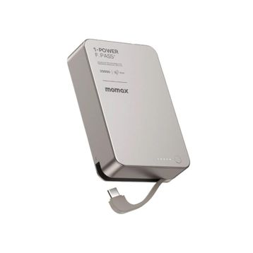 Momax IP159L Power F.Pass⁺ Titanyum 20000 mAh Dahili Kablolu MagSafe Powerbank