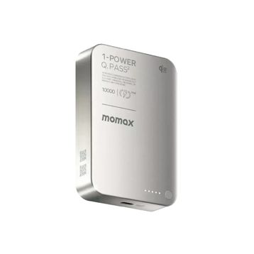Momax IP168Q22L Power Q.Pass 2 Titanyum Grisi 10000 mAh Qi2 25 W MagSafe Powerbank
