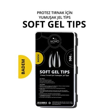Momo Professional 500 Adet Badem Tırnak Soft Gel Tips