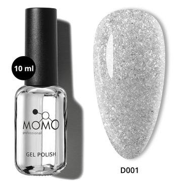 Momo Professional Disko D001 Gümüş 10 ml Reflective Flash Gel Polish Kalıcı Oje