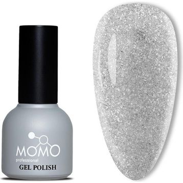 Momo Professional Disko D001 Gümüş 10 ml Reflective Flash Gel Polish Kalıcı Oje