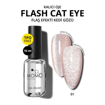 Momo Professional Flash Cat Eye No: 01 10 ml Kalıcı Oje