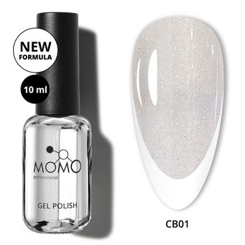 Momo Professional French Color Base Coat CB01 Işıltılı Rakı Beyazı 10 ml Kalıcı Oje