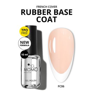 Momo Professional French Cover Rubber Base Coat FC06 Açık Bej 10 ml Kalıcı Oje