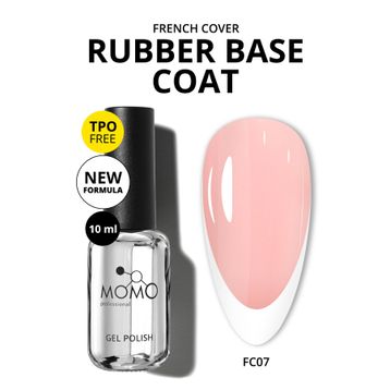 Momo Professional French Cover Rubber Base Coat FC07 Soft Pembe 10 ml Kalıcı Oje