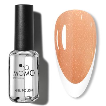 Momo Professional French Cover Rubber Base Coat FC08 Altın Simli Açık Bronz 10 ml Kalıcı Oje