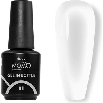 Momo Professional Gel In Bottle No: 01 Şeffaf 18 ml Akıllı Fırçalı Protez Tırnak Jeli