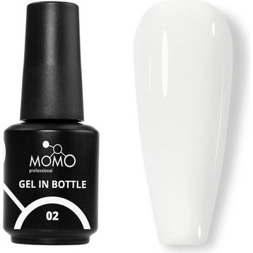 Momo Professional Gel In Bottle No: 02 Süt Beyazı 18 ml Akıllı Fırçalı Protez Tırnak Jeli