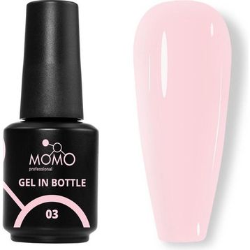 Momo Professional Gel In Bottle No: 03 Uçuk Pembe 18 ml Akıllı Fırçalı Protez Tırnak Jeli