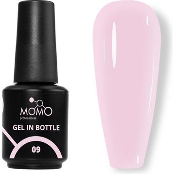 Momo Professional Gel In Bottle No: 09 Soft Pembe 18 ml Akıllı Fırçalı Protez Tırnak Jeli