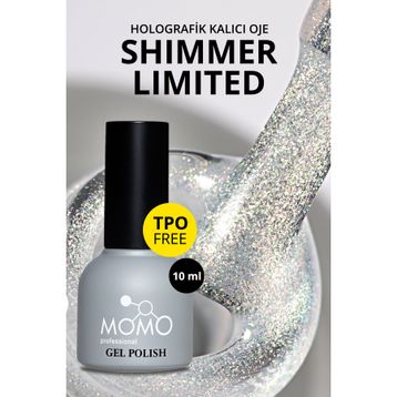Momo Professional Holografik SL01 Rakı Beyazı Altın Simli 10 ml Kalıcı Oje
