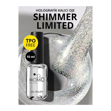 Momo Professional Holografik SL01 Rakı Beyazı Altın Simli 10 ml Kalıcı Oje