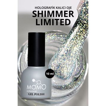Momo Professional Holografik SL02 Rakı Beyazı Altın Yeşil Simli 10 ml Kalıcı Oje