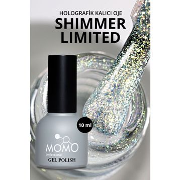 Momo Professional Holografik SL02 Rakı Beyazı Altın Yeşil Simli 10 ml Kalıcı Oje